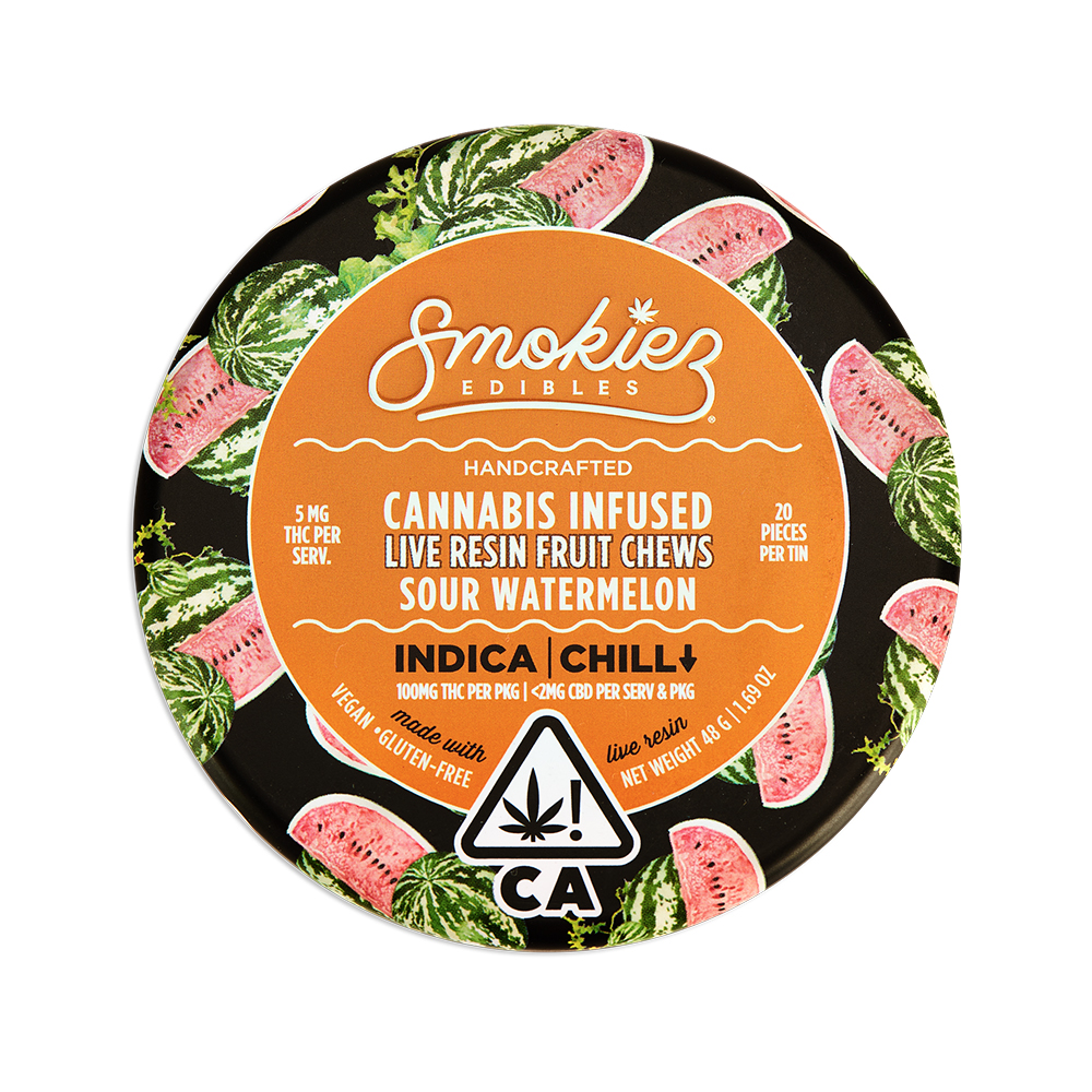 Buy Smokiez Sour Watermelon - Indica [20pk] (100mg) - Cookies Mission ...